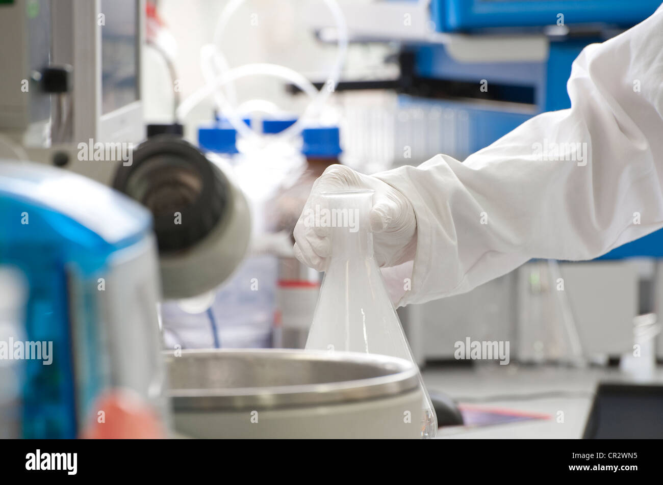 laboratory technician working in lab Stock Photo