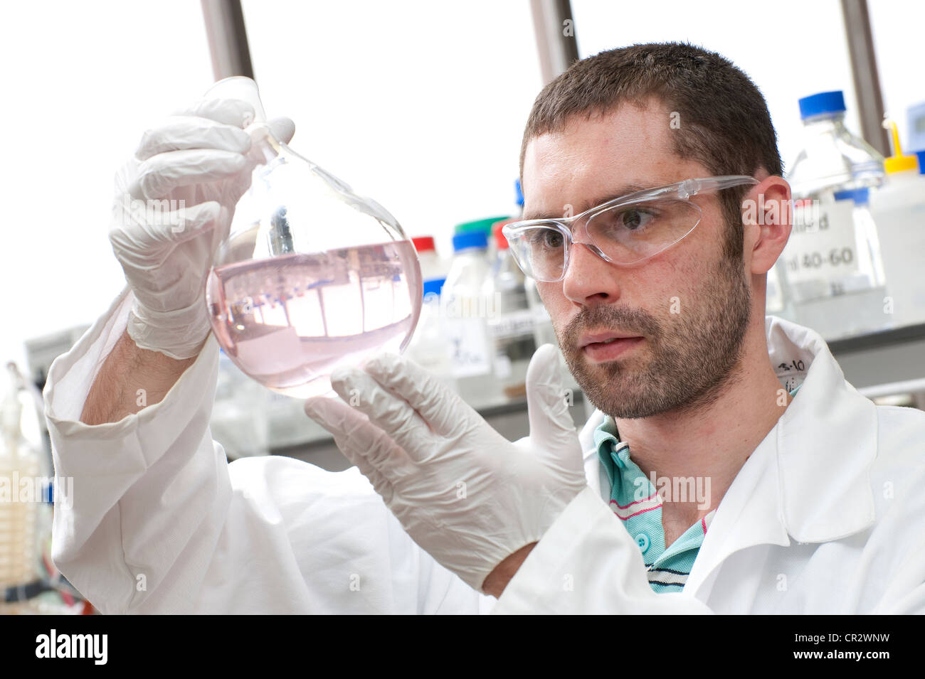 laboratory technician working in lab Stock Photo