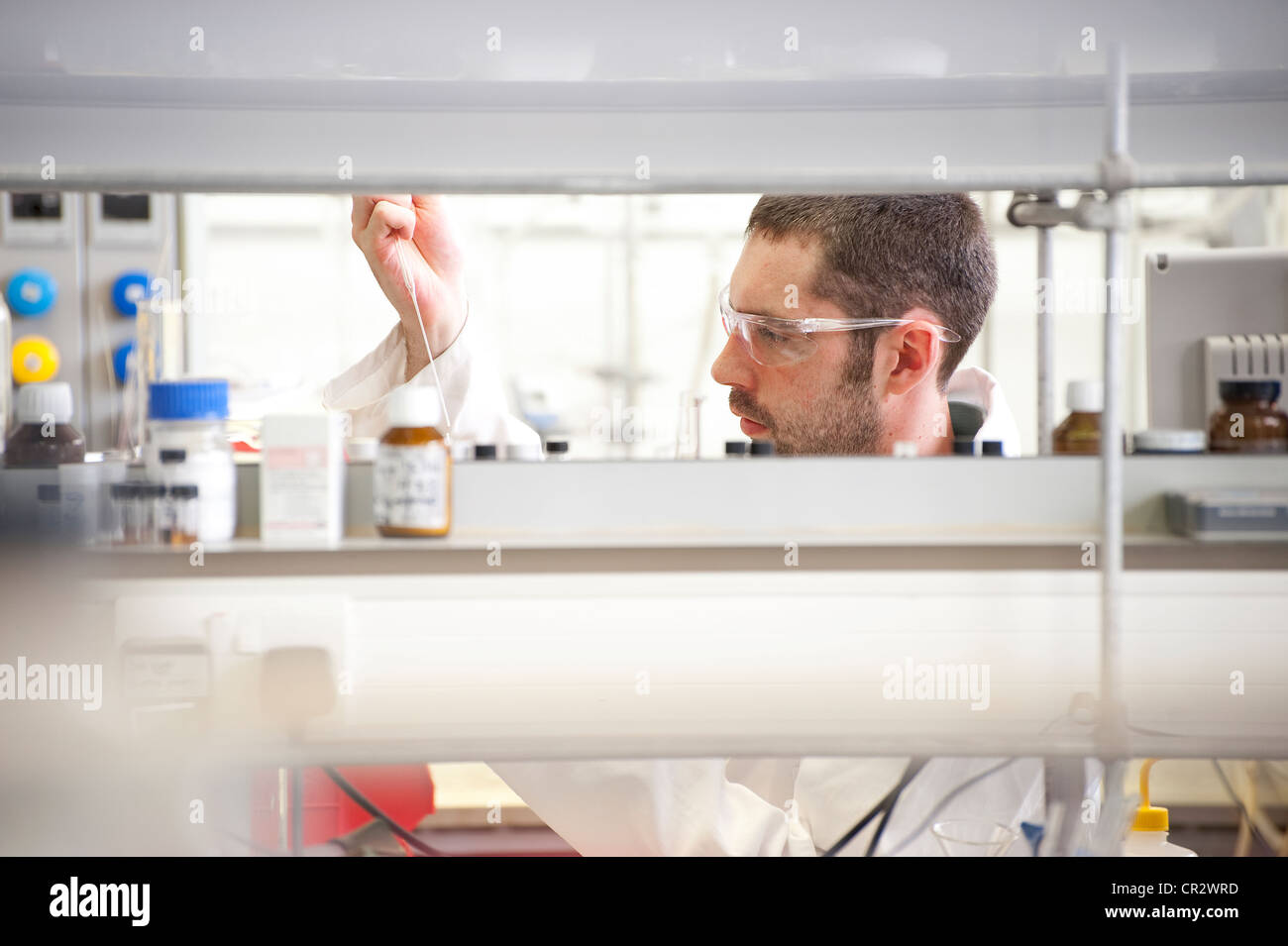 laboratory technician working in lab Stock Photo