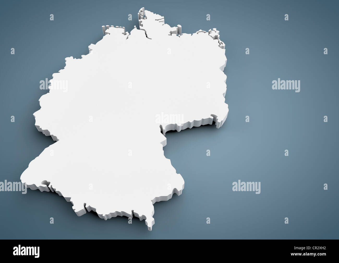 Outline Of Germany Map 3d Illustration Stock Photo 48622590 Alamy