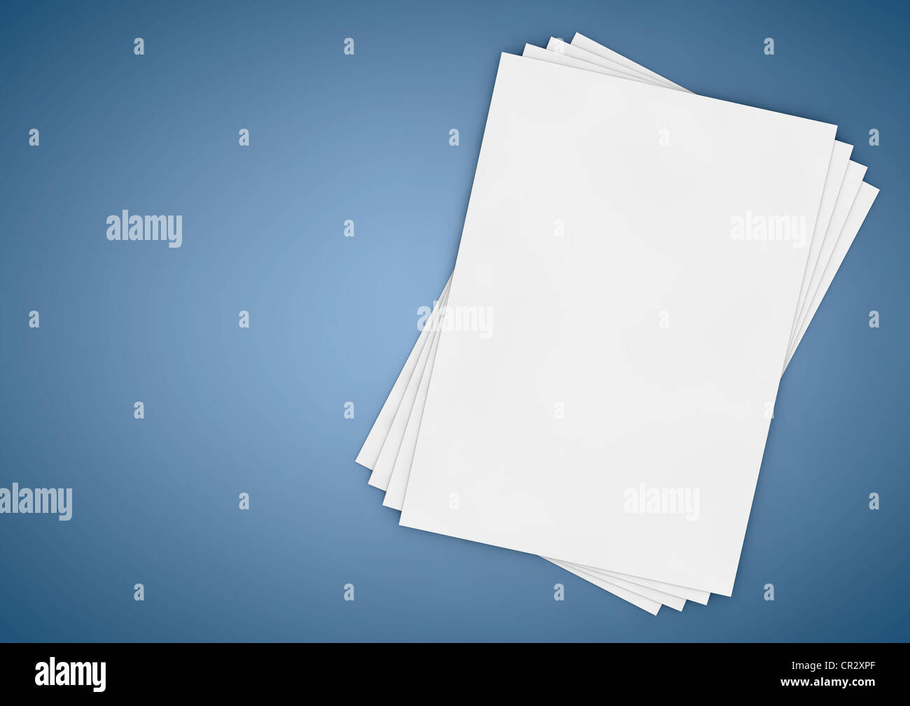 Documents, blank pages with text space, 3D illustration Stock Photo