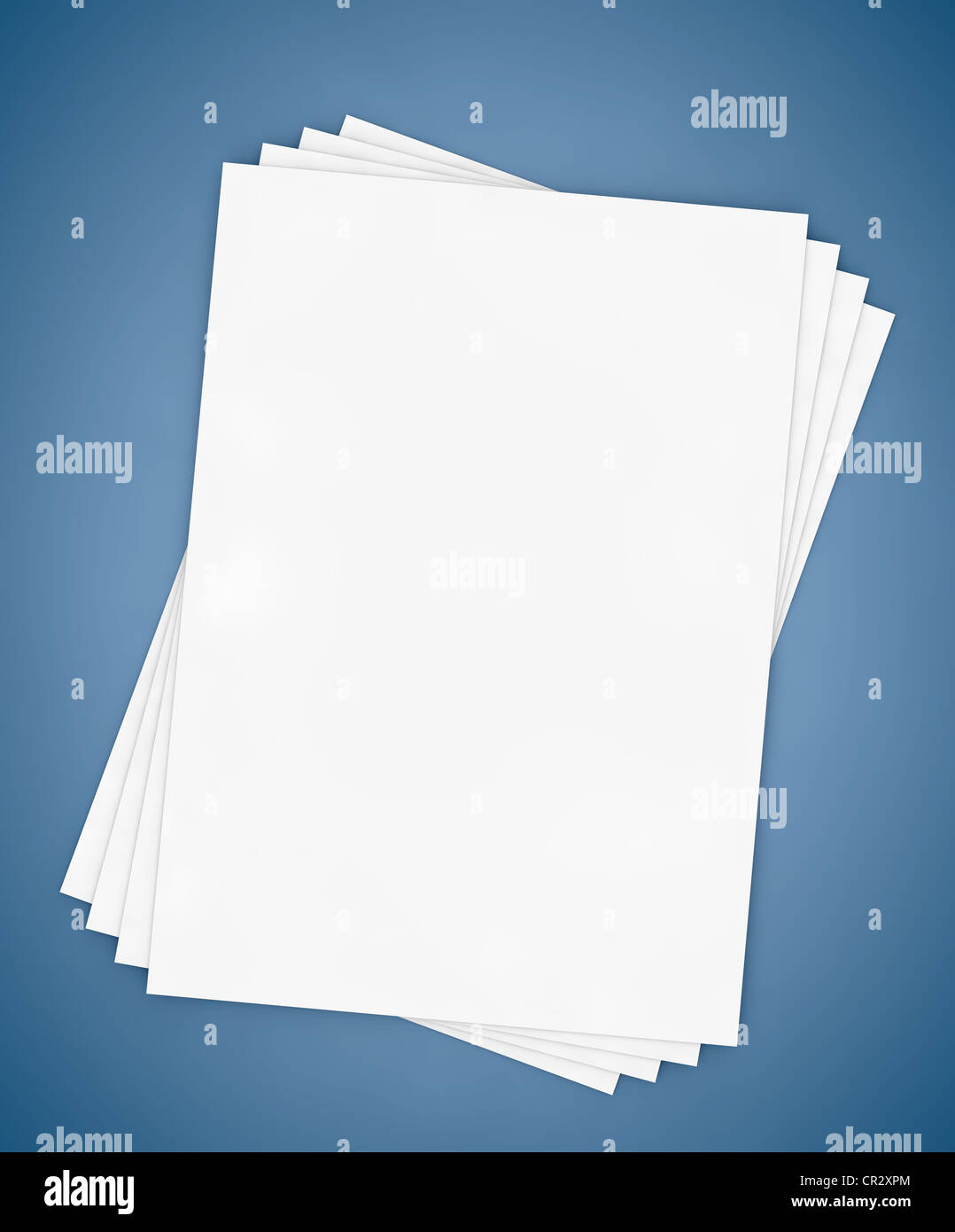 Documents, blank pages with text space, 3D illustration Stock Photo