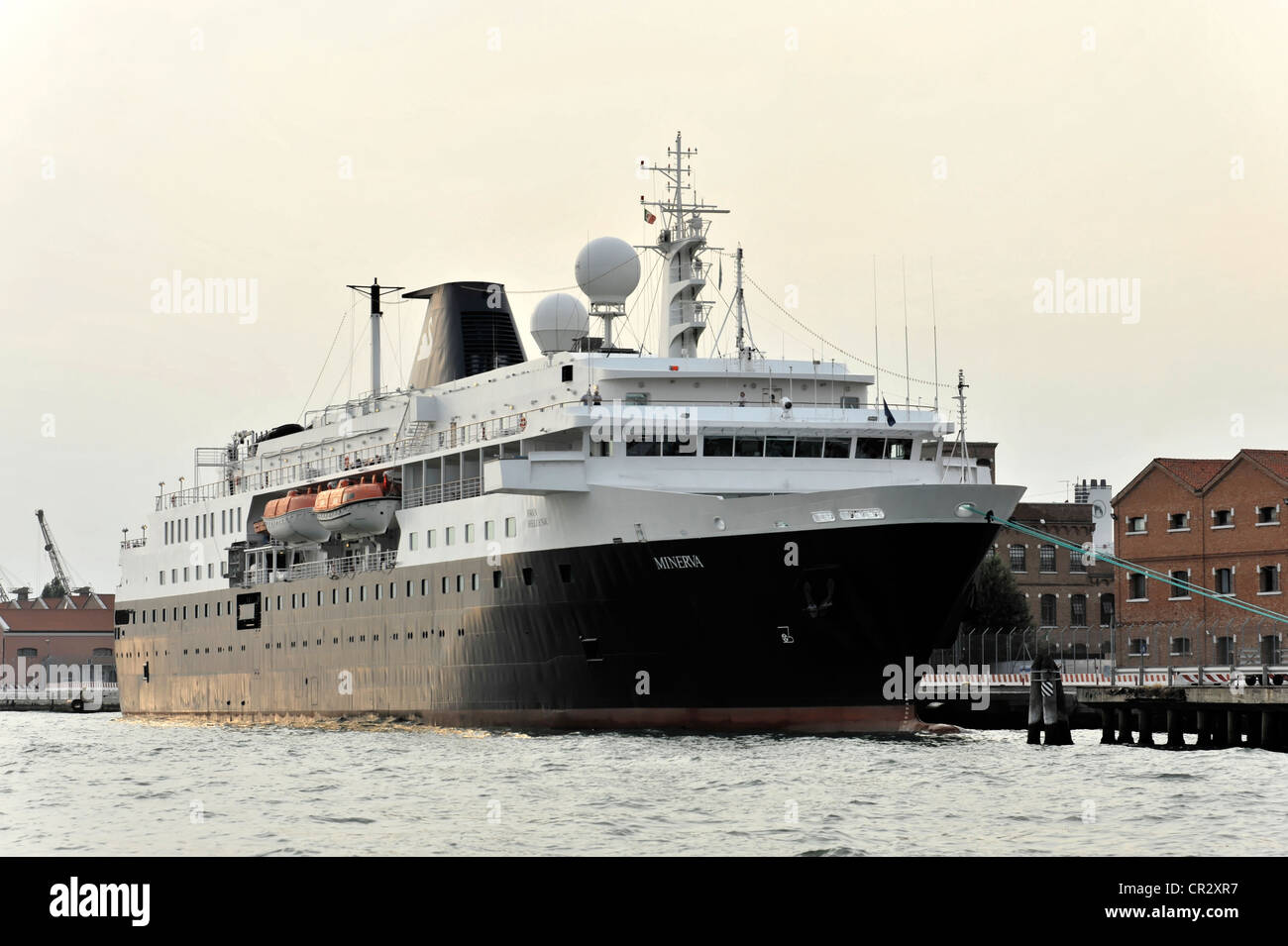 Cruise Ship Minerva In The Port Built In 1996 420 Passengers 133m Long Venice Veneto Italy Europe Stock Photo Alamy
