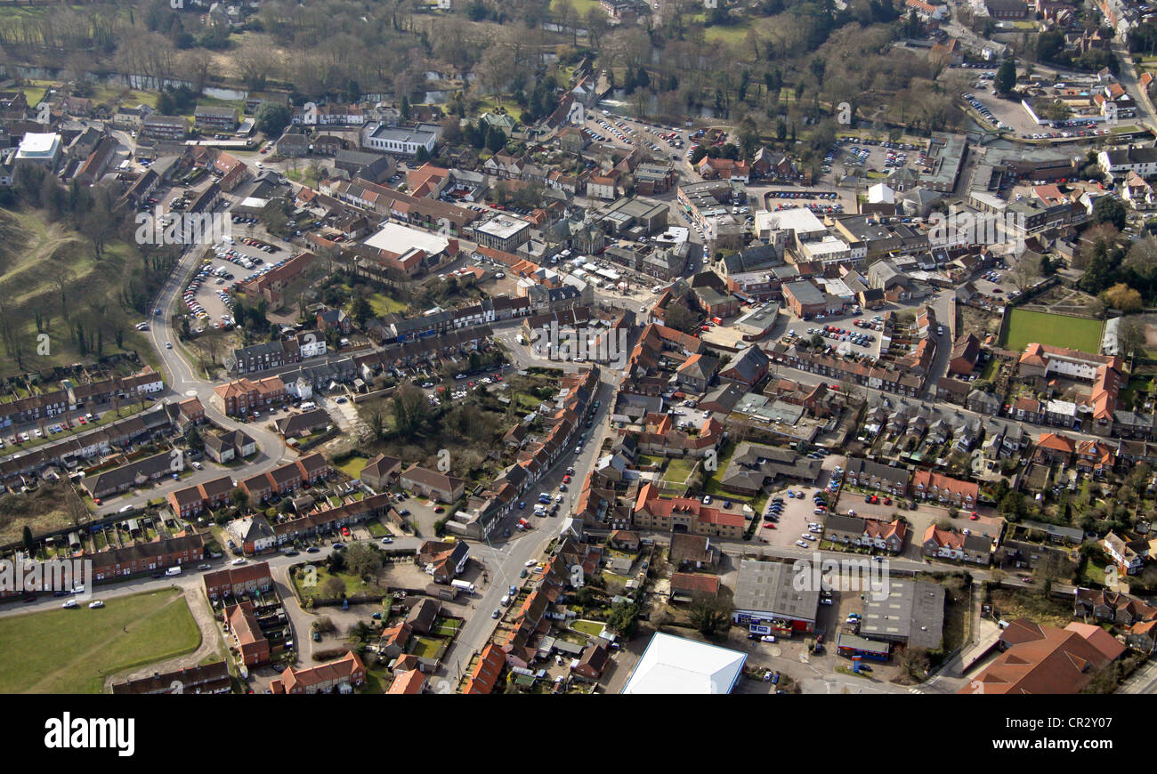 aerial view of Thetford, Norfolk Stock Photo Alamy