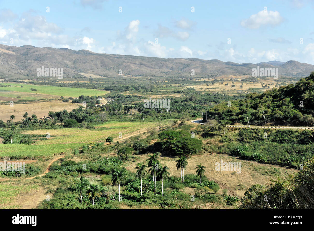 Viewpoint near Trinidad, Valle de Ingenios, Sugar Mill Valley, Trinidad, Cuba, Greater Antilles, Caribbean, Central America Stock Photo