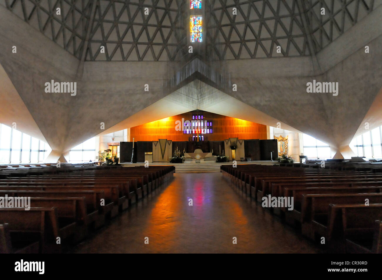 Interior view of St. Mary's Cathedral, San Francisco, California, USA ...