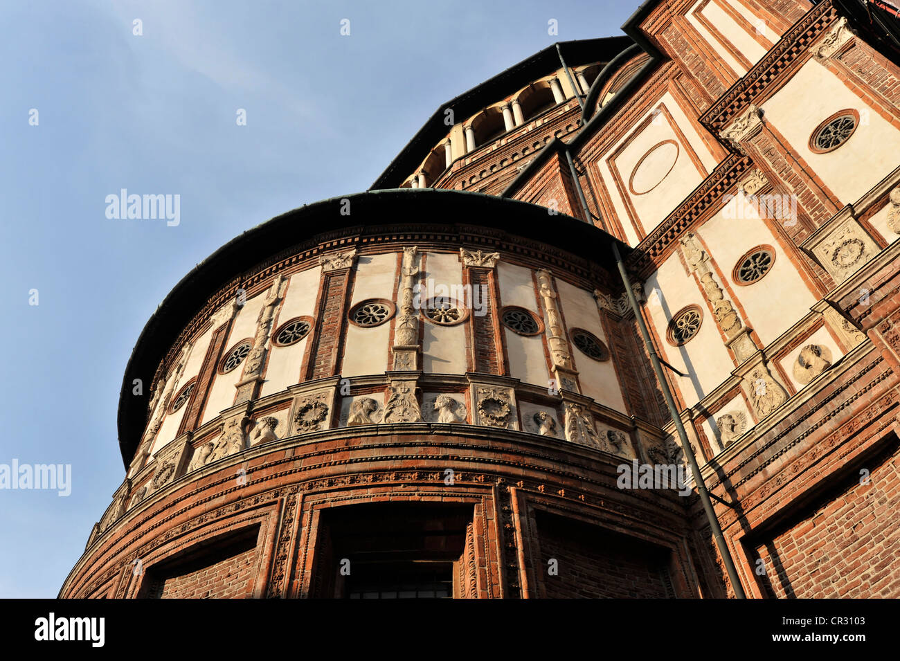 Basilica of Santa Maria delle Grazie, built 1463-1482, Milan, Italy, Europe Stock Photo