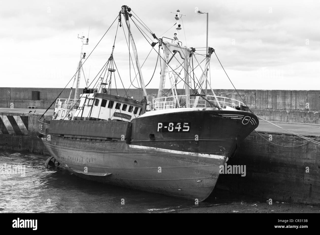 Fishing trawler at Macduff harbour Banffshire Scotland UK Stock Photo