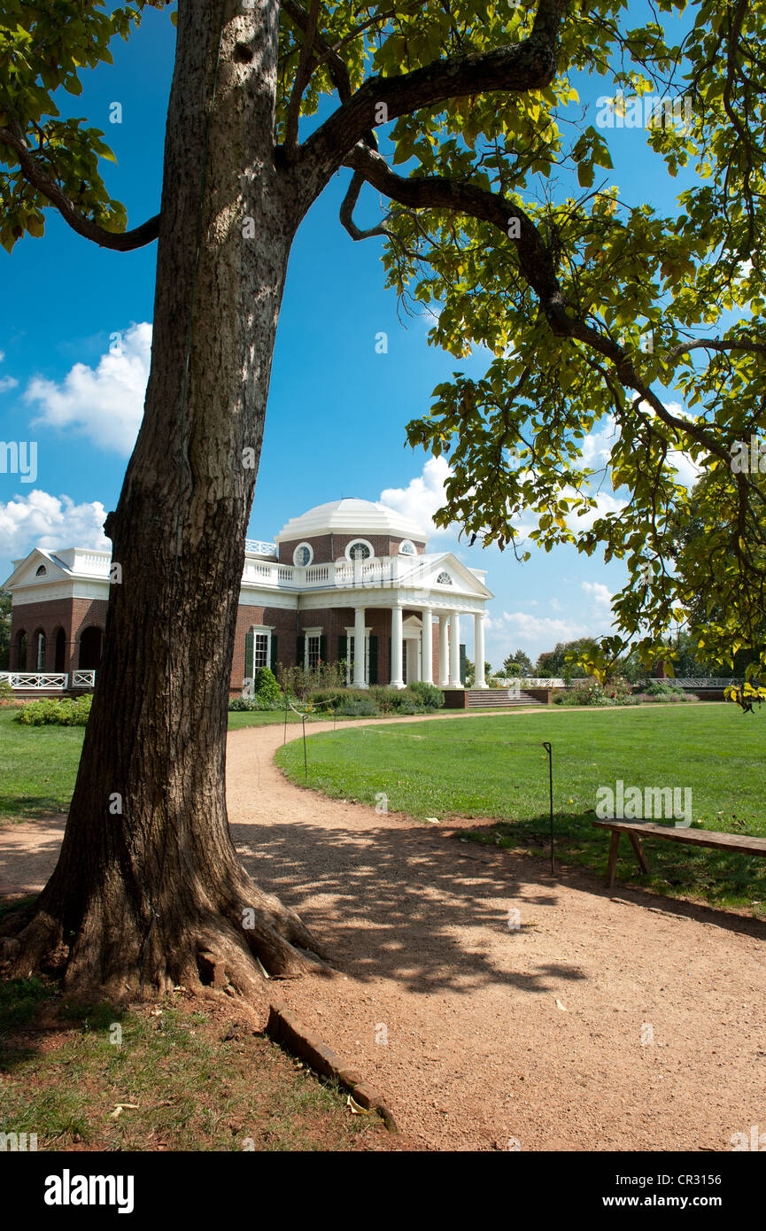 Thomas Jefferson's Monticello in Charlottesville VA Stock Photo