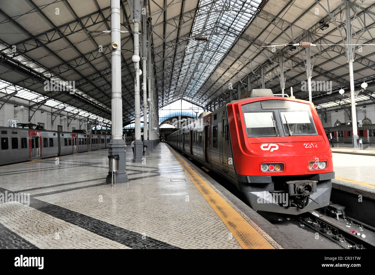 Train to Sintra, Estacao Rossio, Rossio Station, Lisbon, Lisboa, Portugal, Europe Stock Photo