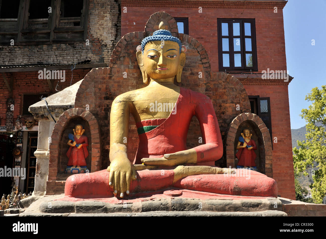 Buddha statue at wayambhunath, UNESCO World Heritage Site, Kathmandu