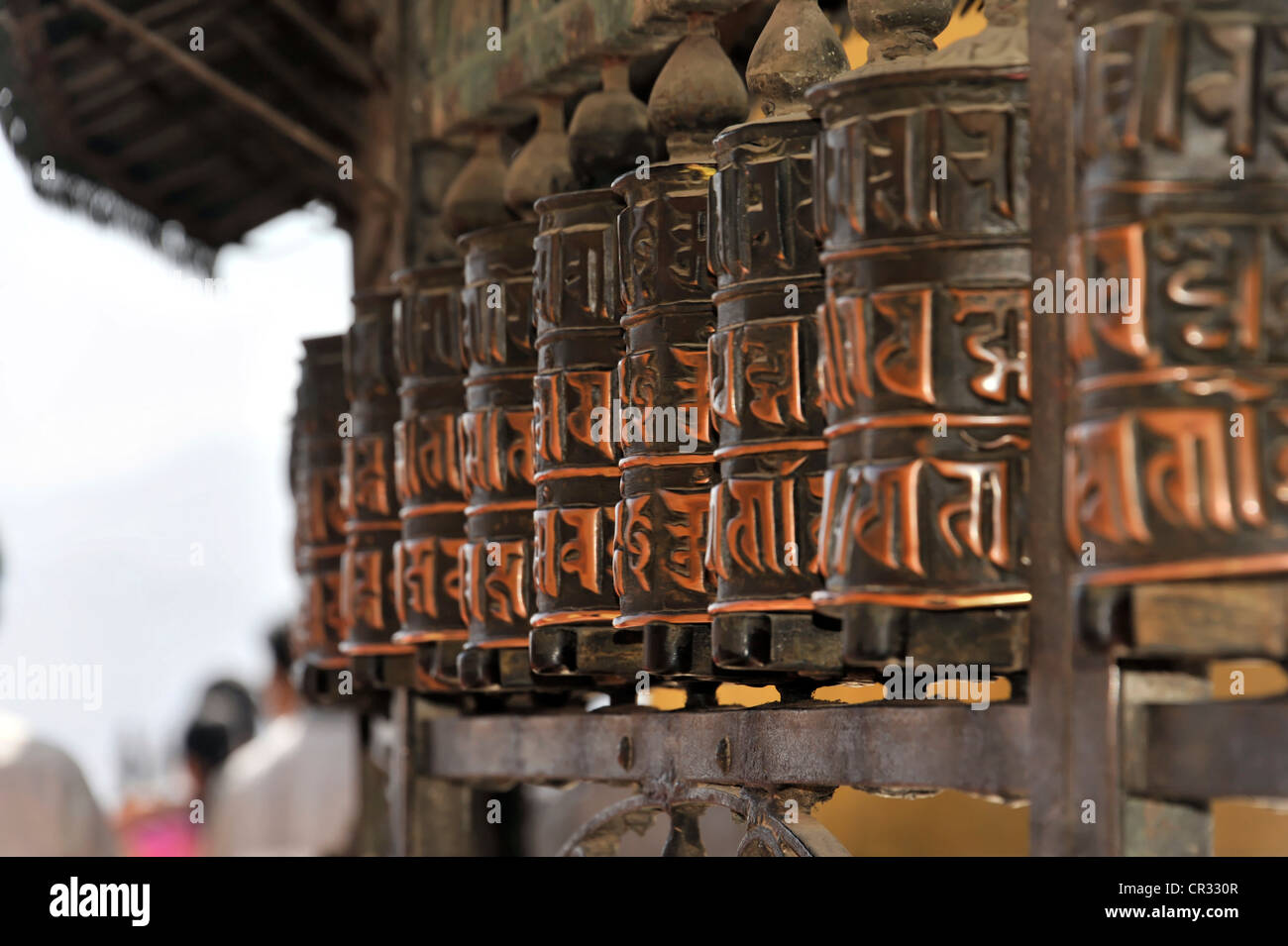 Prayer wheels in the Swayambhunath Temple complex, Kathmandu, Kathmandu ...