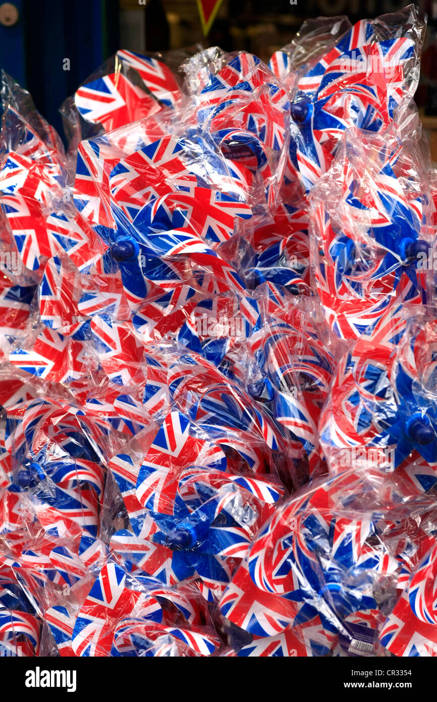 British Union Jack flags for sale during the Queen's Jubilee festival