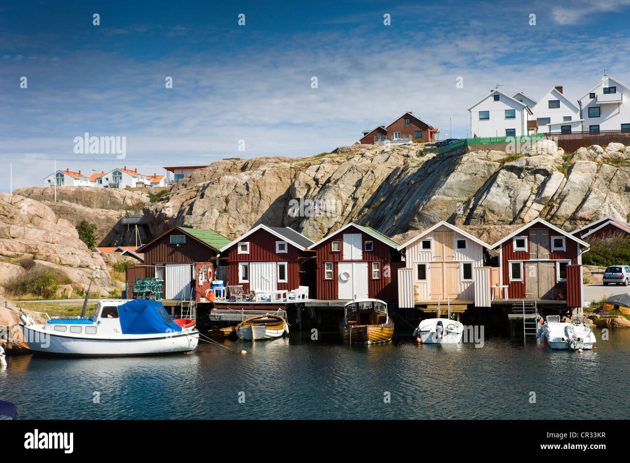 Small port in Smoegen, Sweden, Scandinavia, Europe Stock Photo
