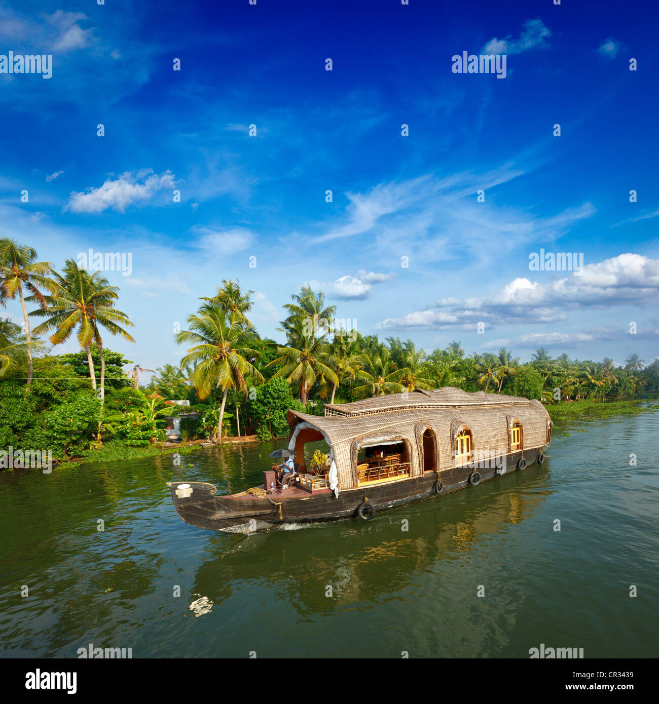 Houseboat on Kerala backwaters. Kerala, India Stock Photo Alamy