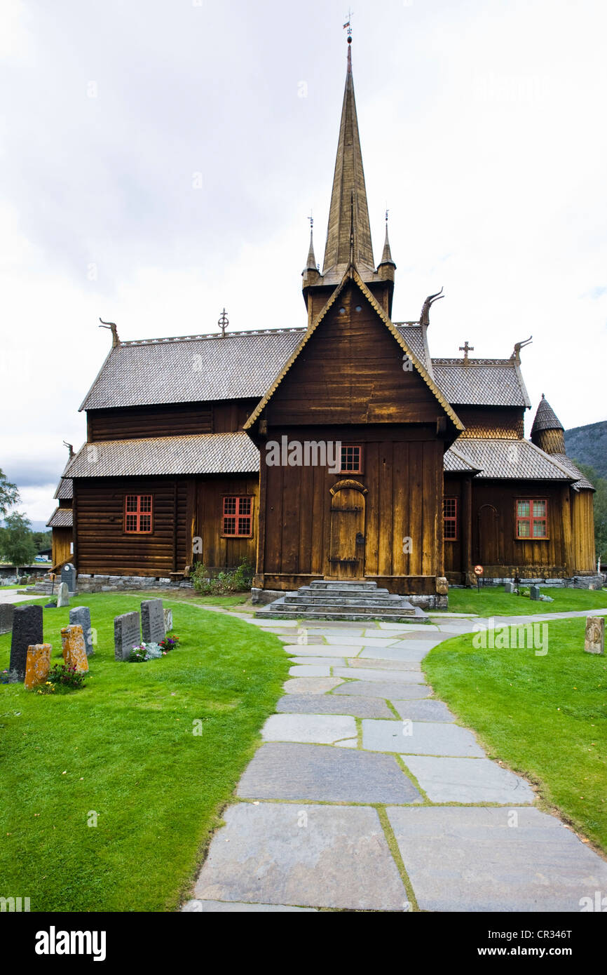 Lom Stave Church, Norway, Scandinavia, Europe Stock Photo