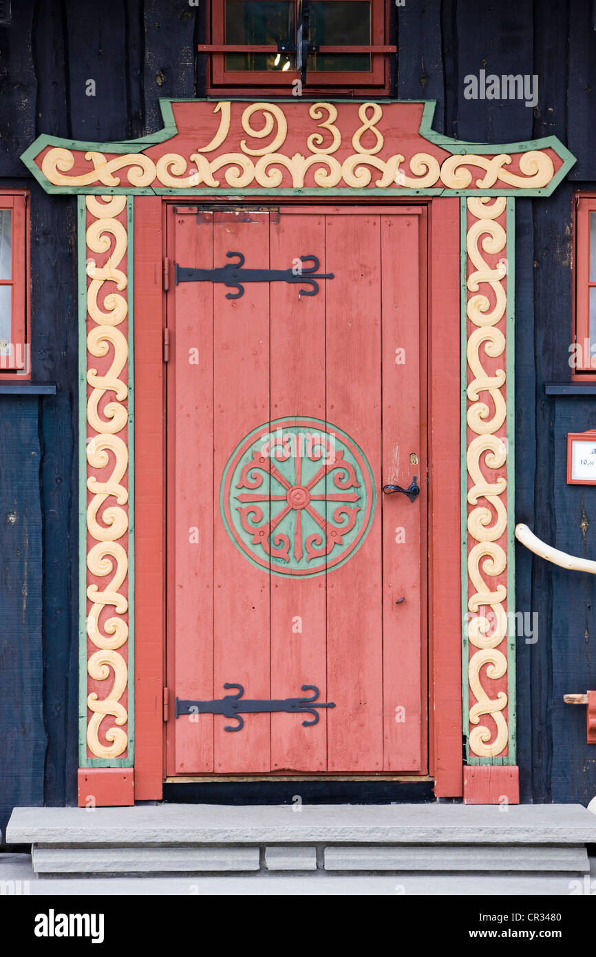 Door, old Norwegian house, Norway, Scandinavia, Europe Stock Photo - Alamy