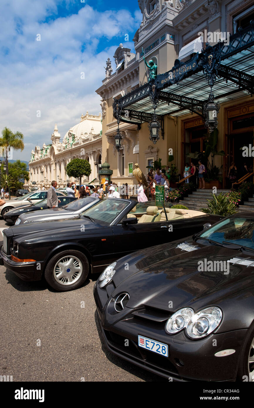 Principality of Monaco, Monaco, Monte Carlo Casino, property of the Societe des Bains de Mer Stock Photo