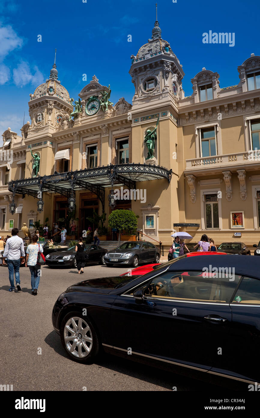 Principality of Monaco, Monaco, Monte Carlo Casino, property of the Societe des Bains de Mer Stock Photo