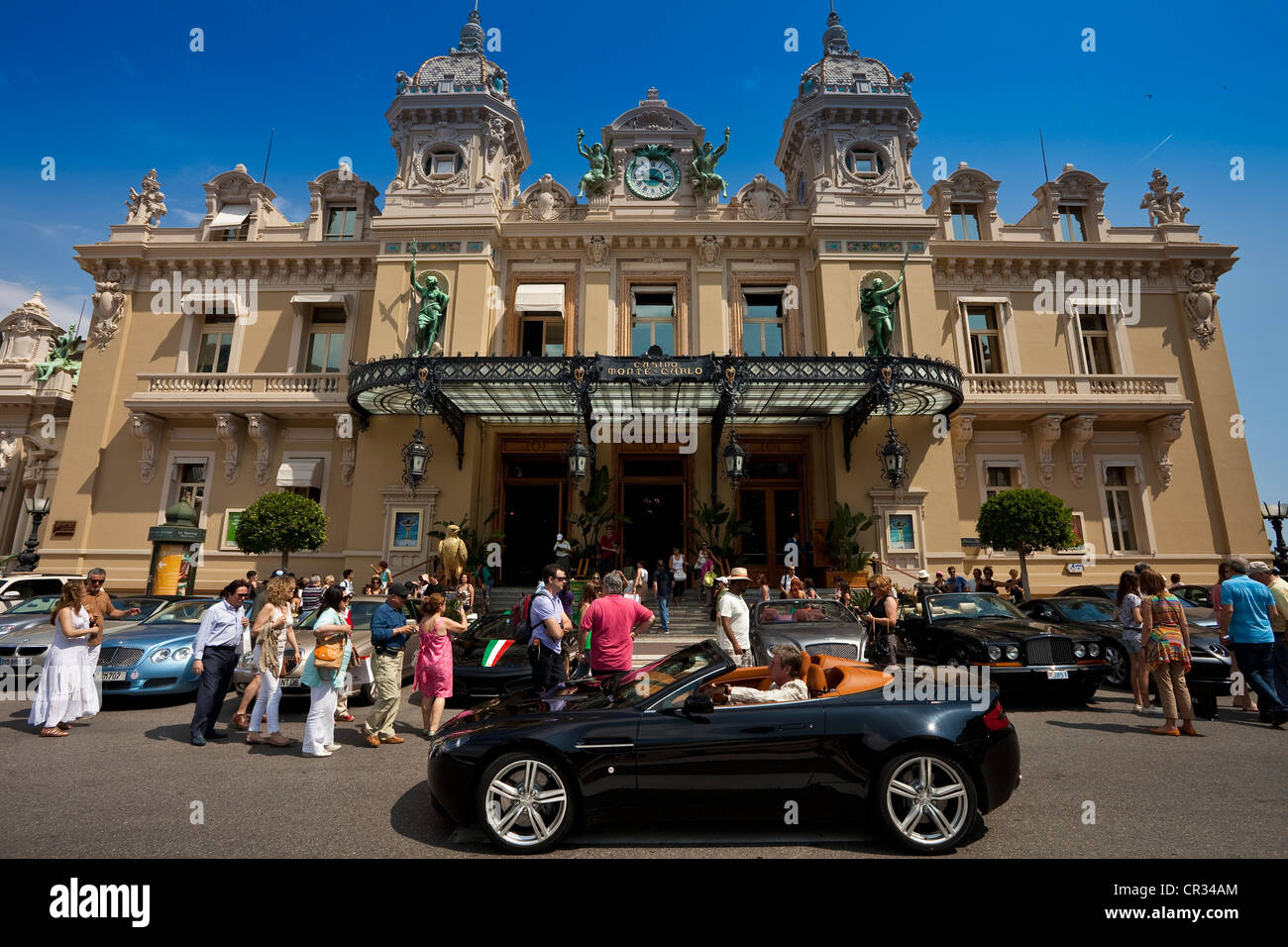 Principality of Monaco, Monaco, Monte Carlo Casino, property of the Societe des Bains de Mer Stock Photo