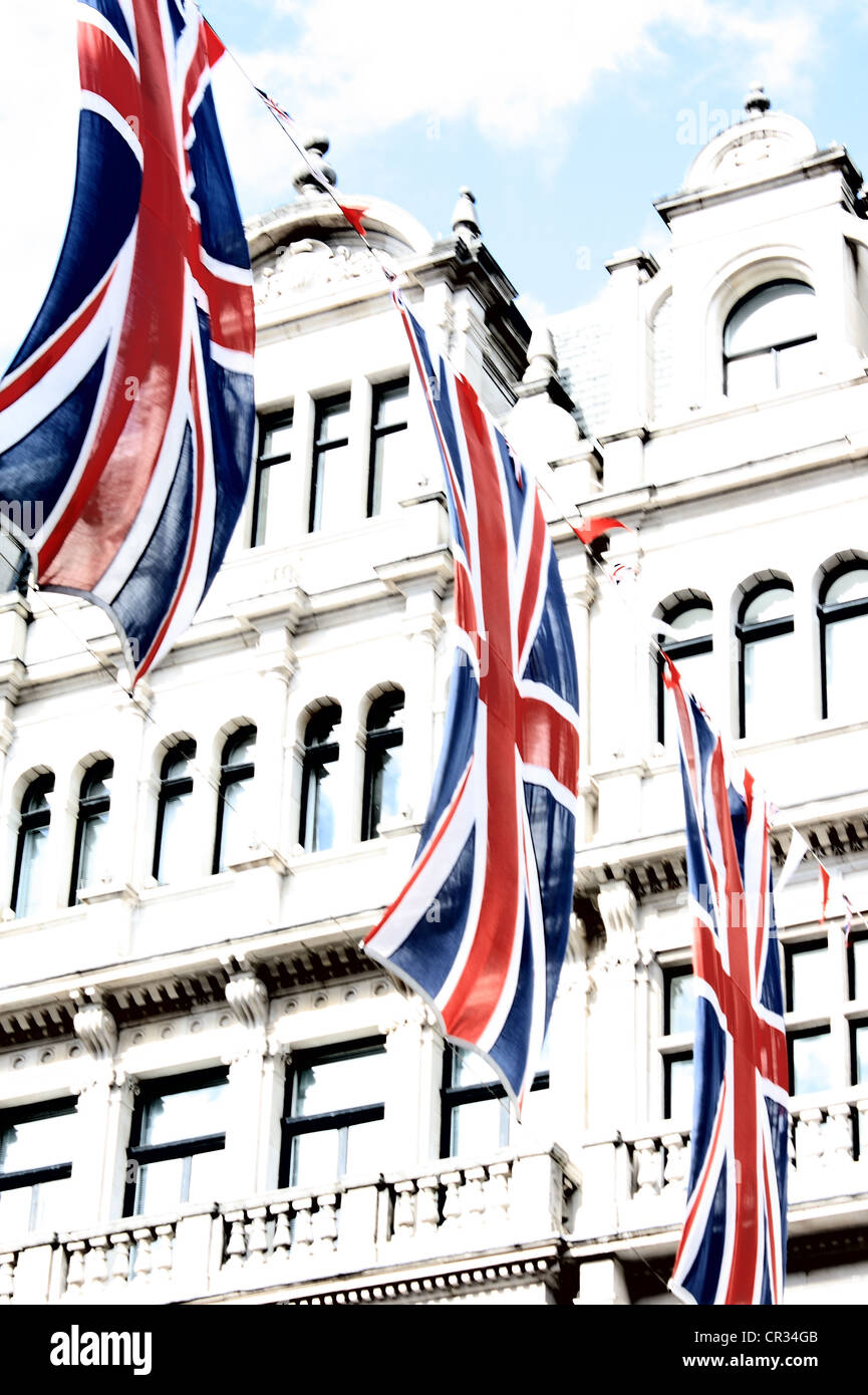 Diamond Jubilee bunting in London Stock Photo