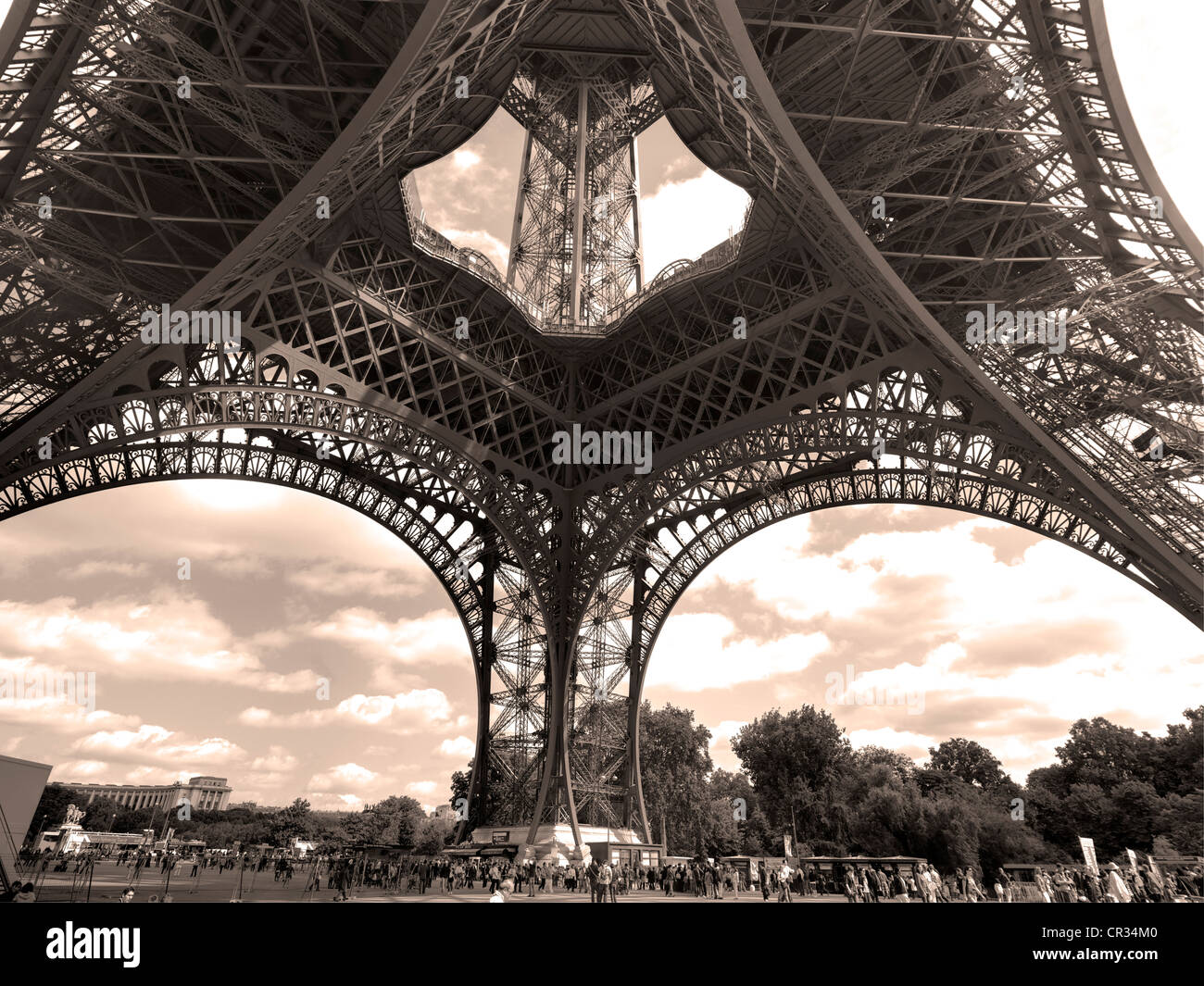 France Paris Eiffel Tower Stock Photo
