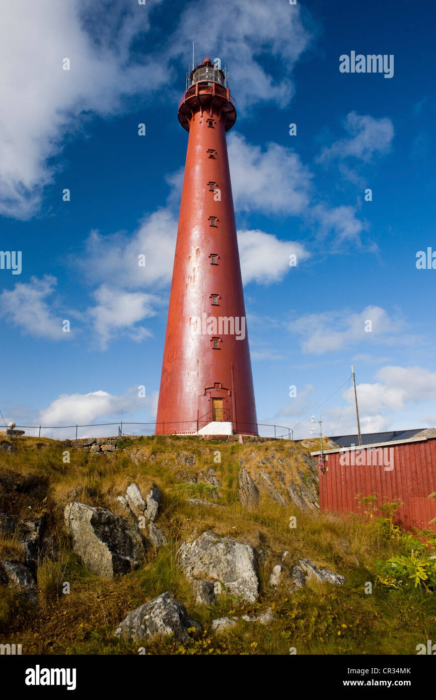 Iron lighthouse, Andenes, Andoya, Vesteralen, Norway, Scandinavia, Europe Stock Photo