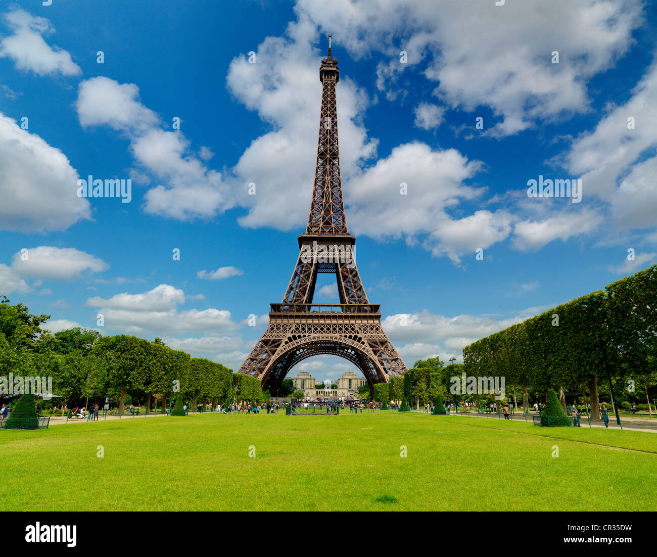 France Paris Eiffel Tower Stock Photo