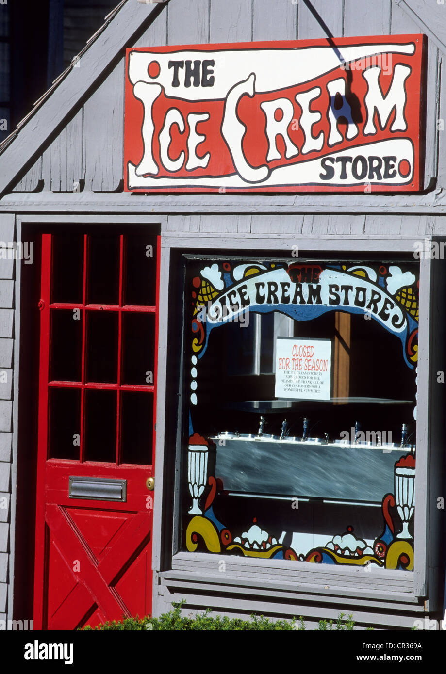United States, Massachusetts, Rockport, Bearskin Neck, icecream shop