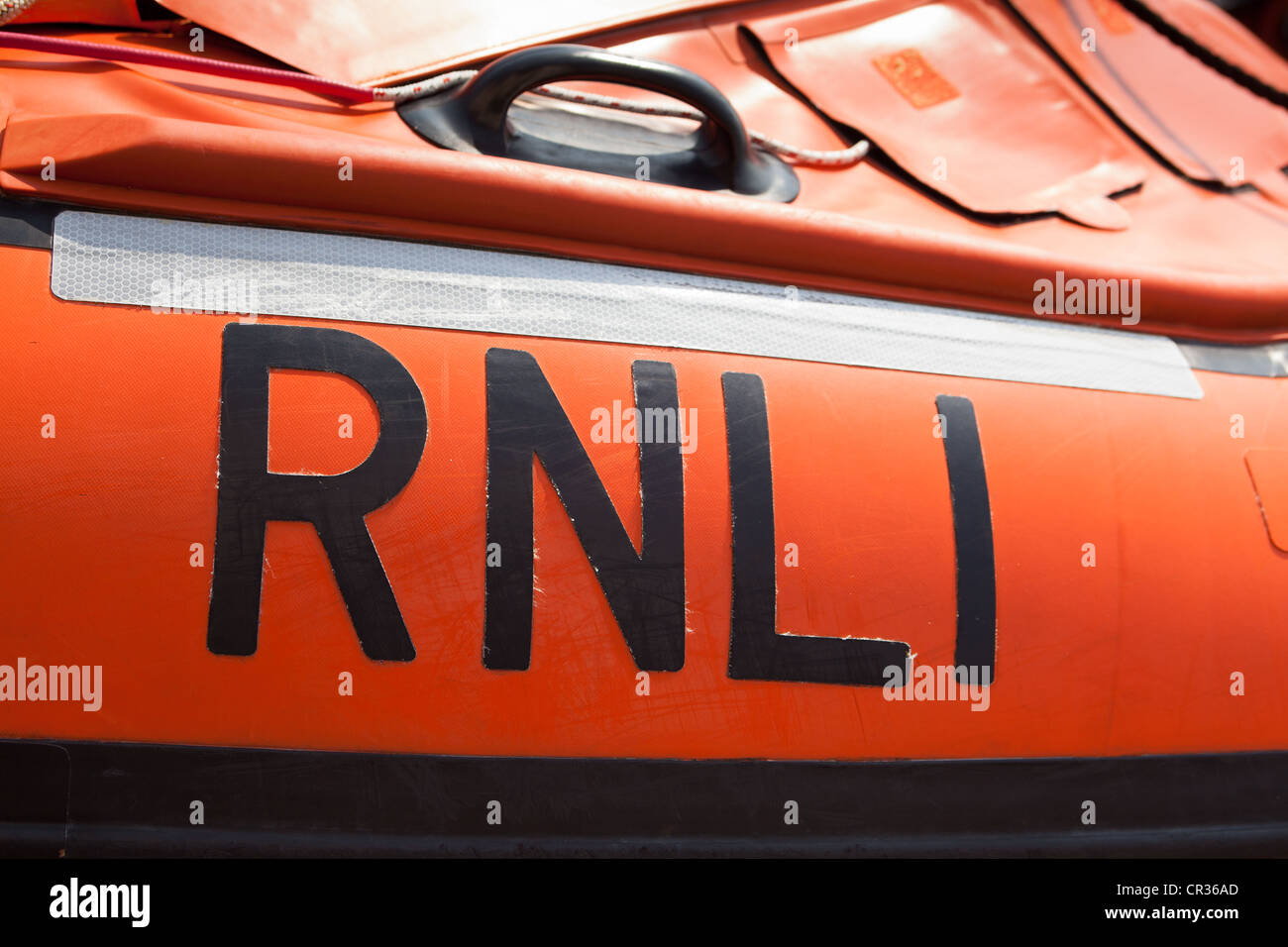 RNLI RIB inflatable rescue craft.Arbroath Lifeboat station Scotland UK