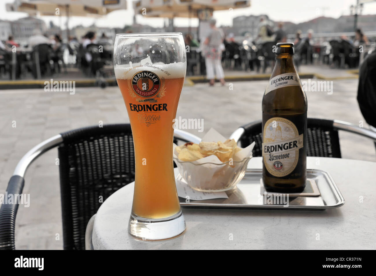 Bavarian wheat beer in Venice, Italy, Europe Stock Photo Alamy