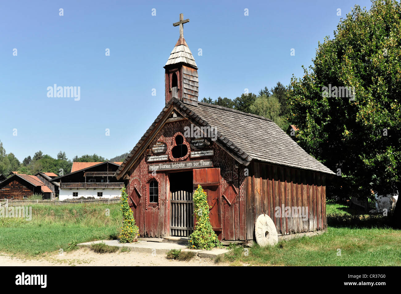 Pilgrimage Shrine of Our Lady of Good Counsel from Thierham, Bavarian Forest Museum Village, Tittling, Bavaria, Germany, Europe Stock Photo