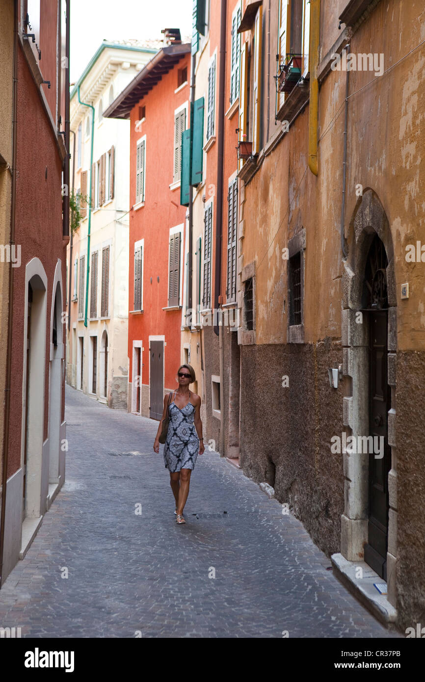Italy, Lombardy, Lake Garda, Gargnano village Stock Photo