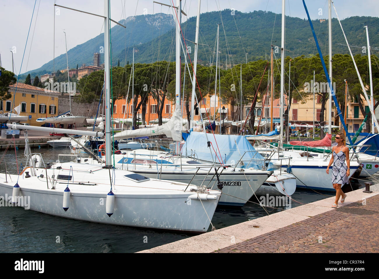 Italy, Lombardy, Lake Garda, Gargnano village Stock Photo