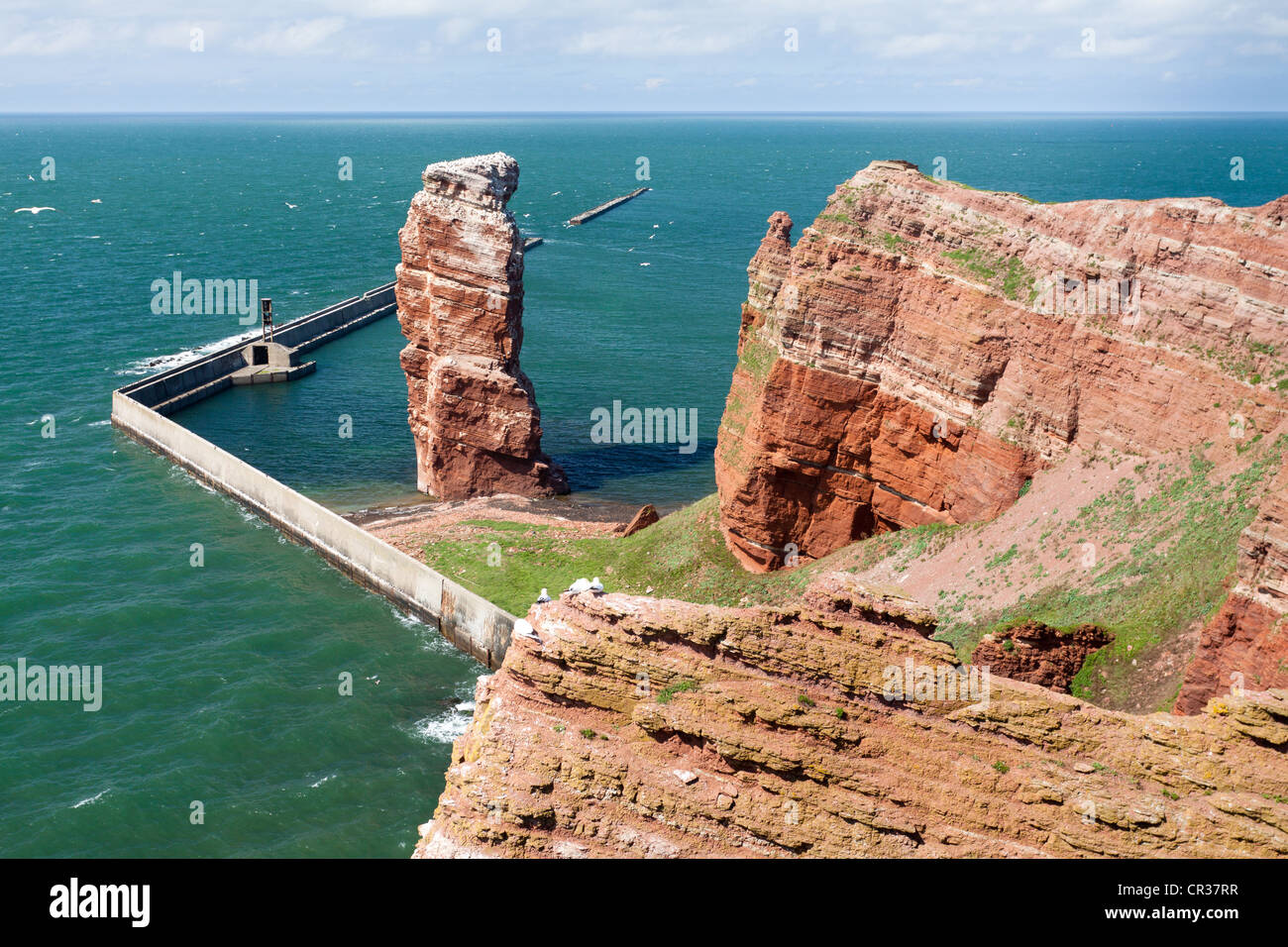 Long Anna, the only free-standing stone tower in Germany, since 1865 a landmark of Heligoland, Helgoland, Schleswig-Holstein Stock Photo