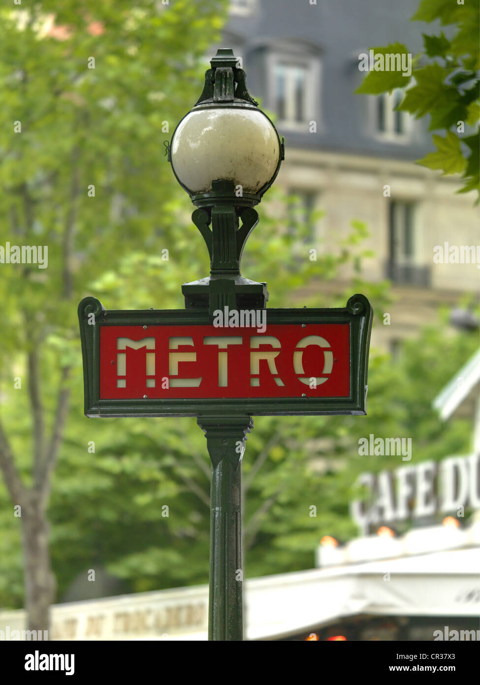 Paris Metro Sign Stock Photo