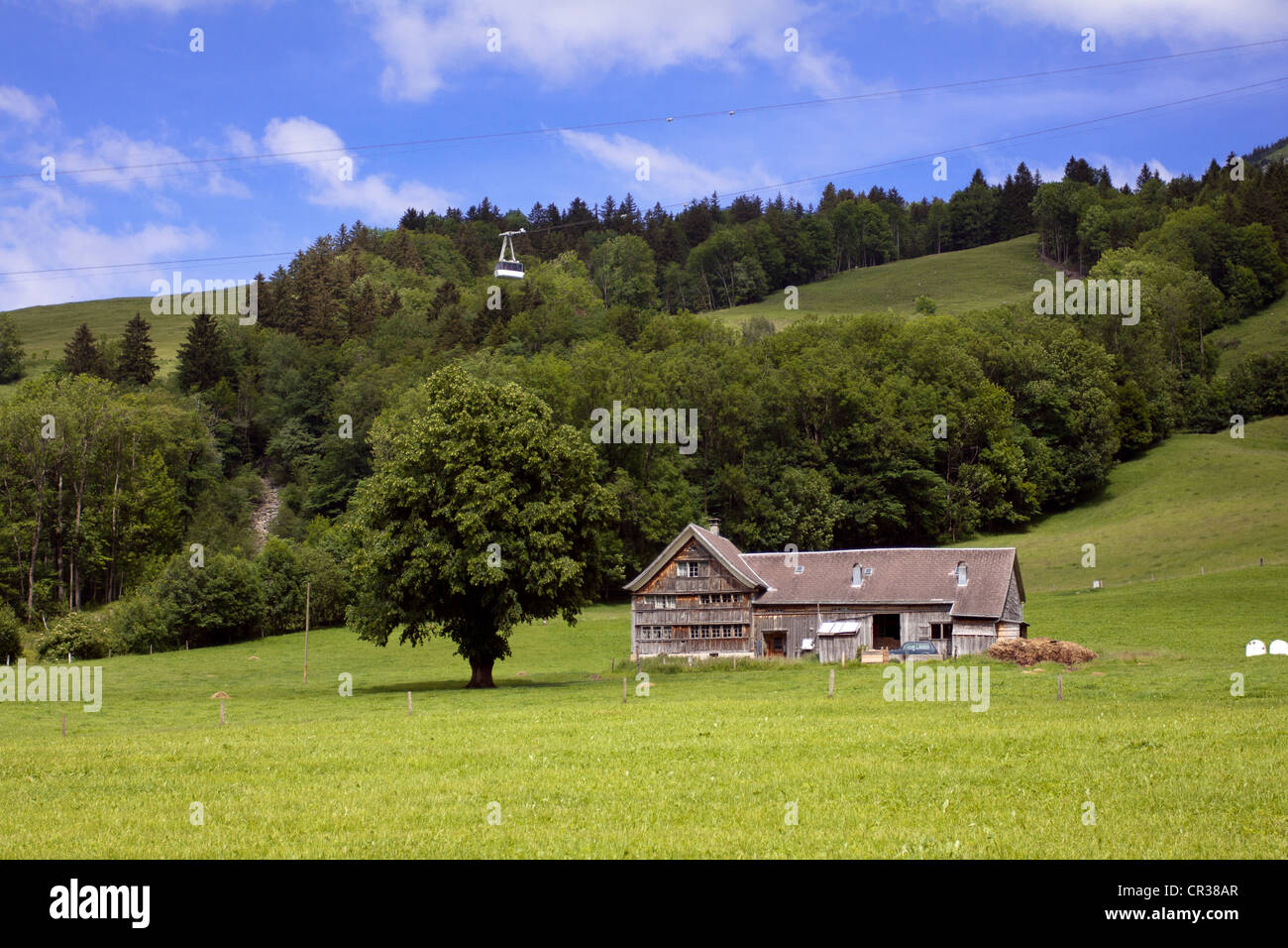 Appenzell farm near Bruelisau, Appenzell Innerrhoden or Inner Rhodes, Switzerland, Europe, PublicGround Stock Photo
