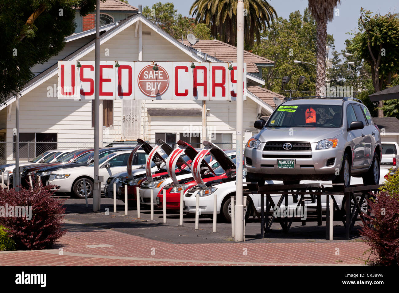 Used car lot - California USA Stock Photo