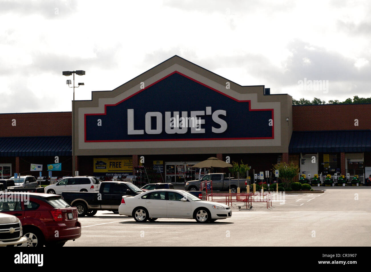 Lowe's Home Improvement Store on June 10 2012 in Tyler Texas. Large crowds of people visit the local home improvement store Stock Photo