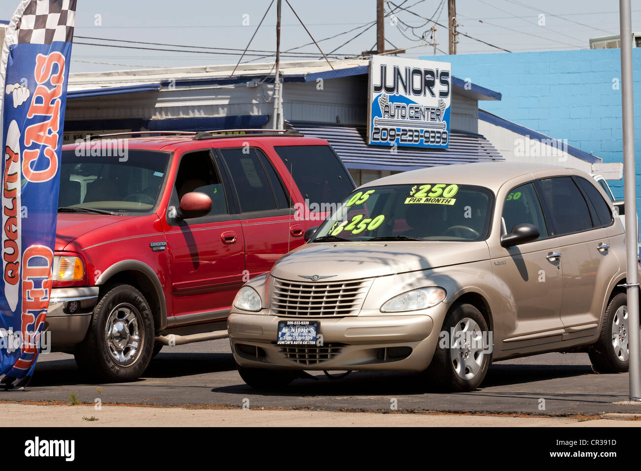 Used car lot - California USA Stock Photo