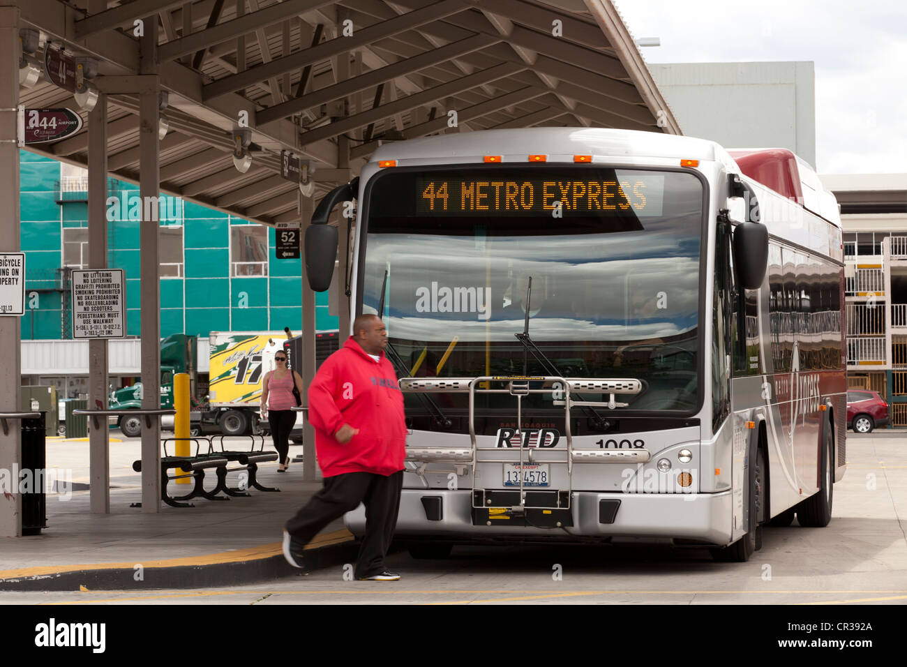 Bus terminal Stock Photo