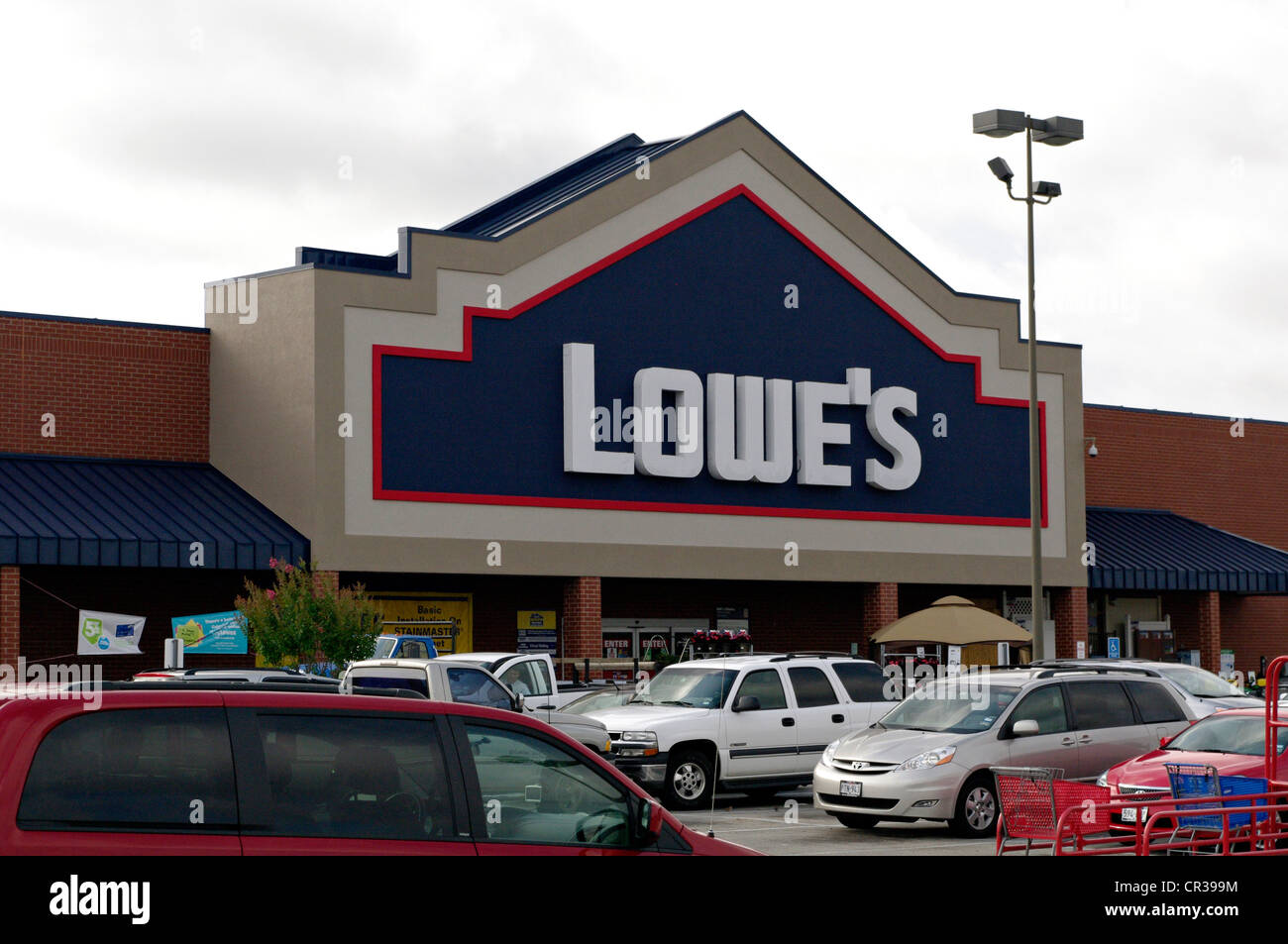 Lowe's Home Improvement Store on June 10 2012 in Tyler Texas. Large crowds of people visit the local home improvement store Stock Photo