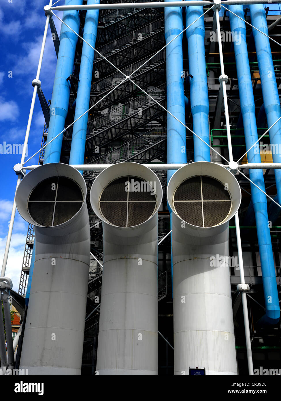 Paris Beaubourg District George Pompidou Centre Stock Photo