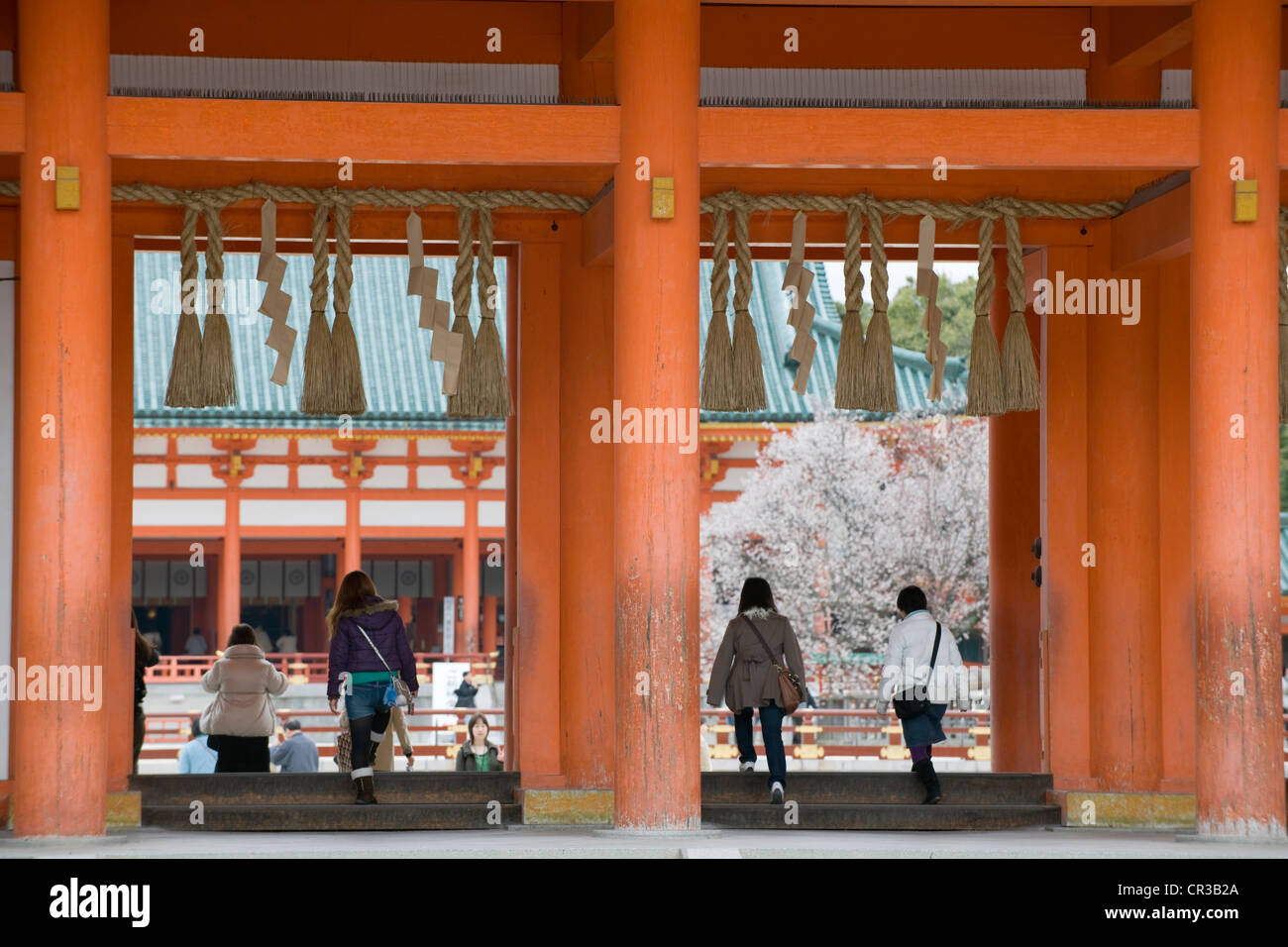 Japan, Honshu Island, Kinki Region, city of Kyoto, Heian Jinju Shrine Temple Stock Photo