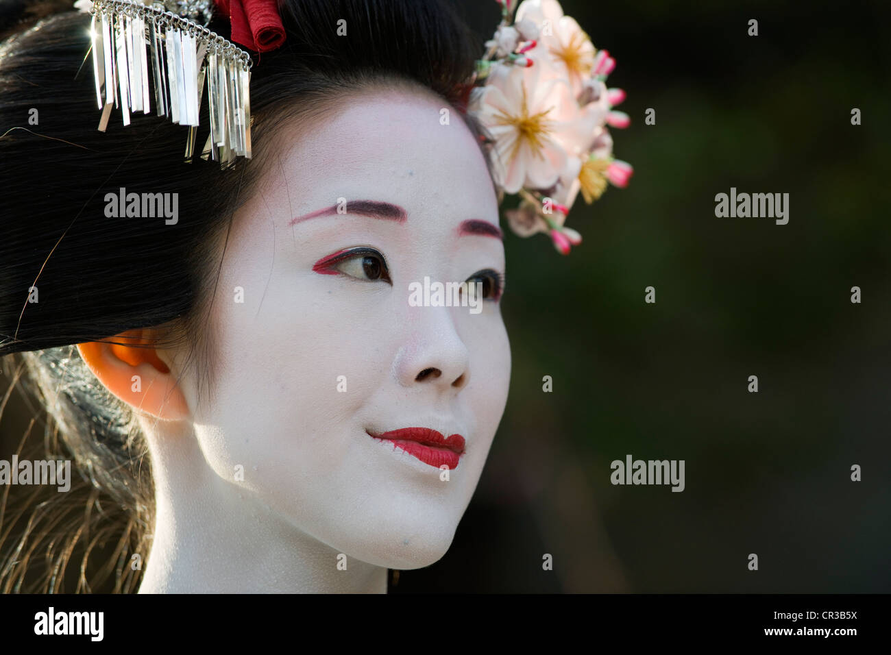 Japan, Honshu Island, Kinki Region, city of Kyoto, the Gion District, geisha Stock Photo