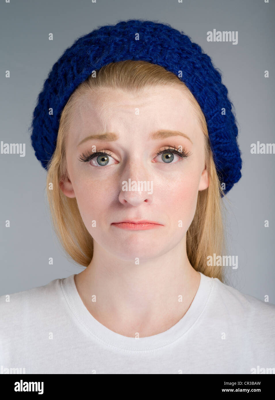 Pale complexion Caucasian girl with blonde / blond hair in her twenties