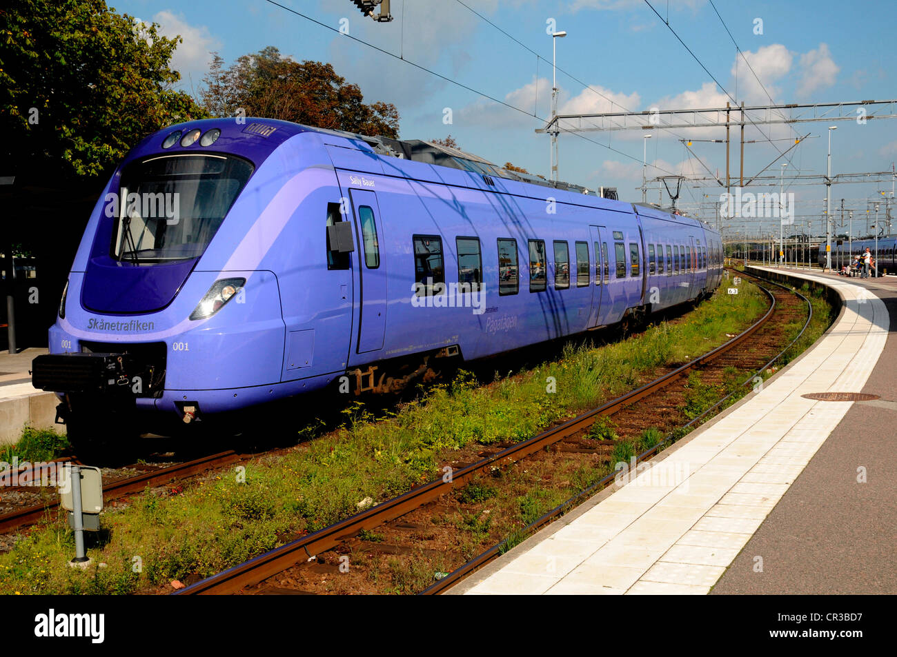 Modern train, Ystad, Skåne, Sweden, Europe Stock Photo Alamy