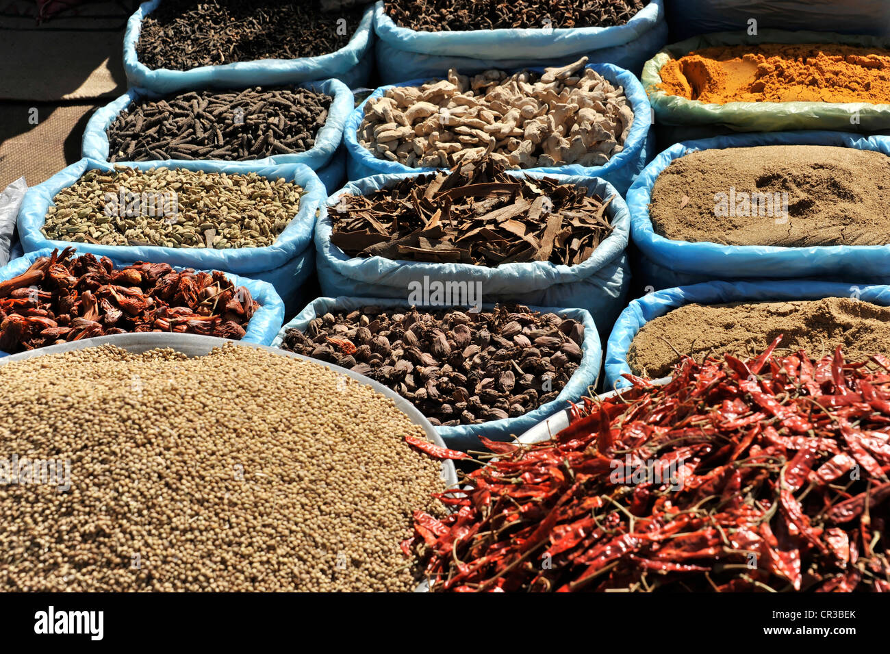 Spices, spice shop, Kathmandu, Nepal, Asia Stock Photo Alamy