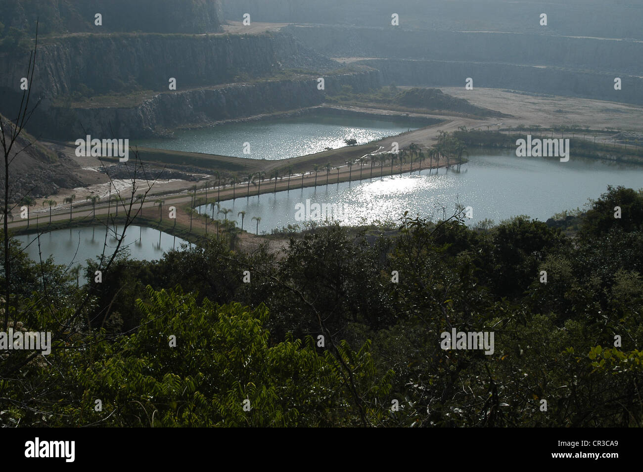 Pools in a quarry. Stock Photo