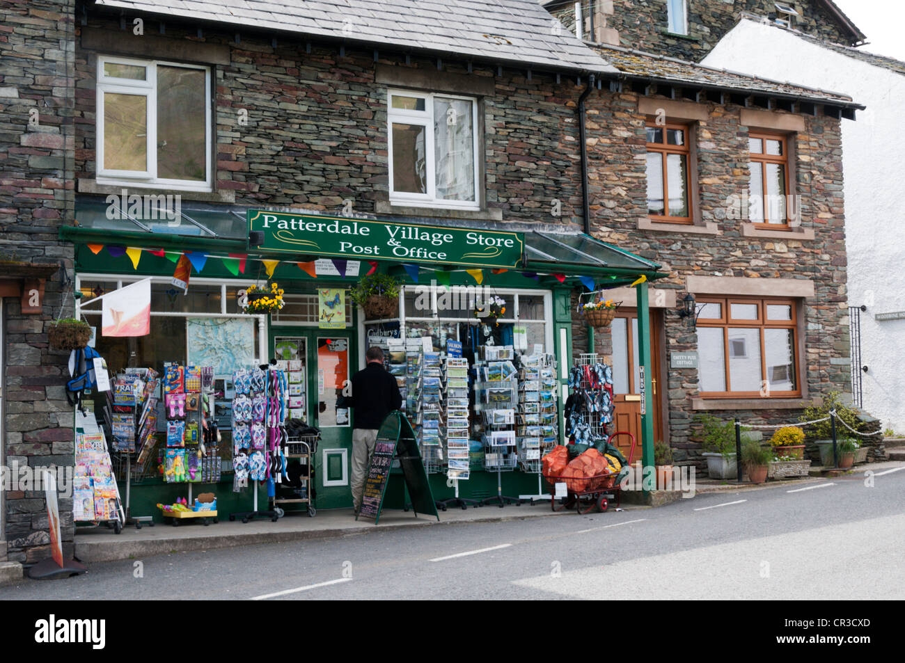 Patterdale Post Office was the first place to sell the famous Lake District walking books of Alfred Wainwright. Stock Photo